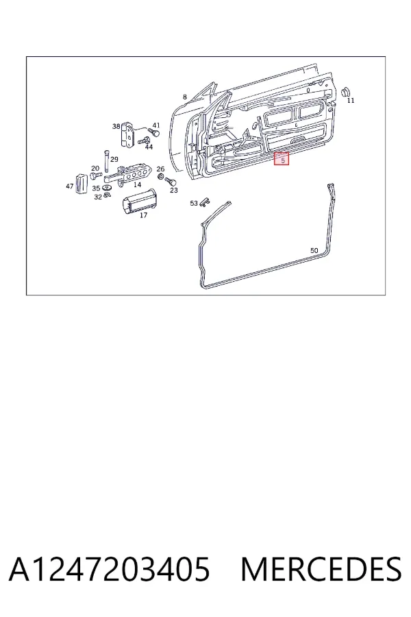 Дверь передняя правая A1247203405 Mercedes