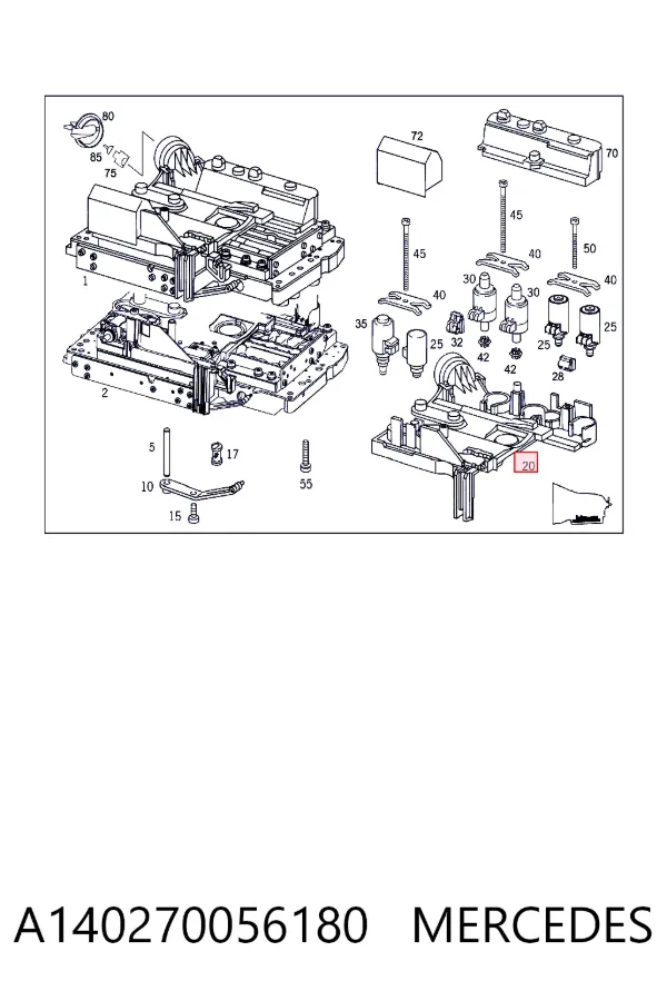 Плата АКПП A140270056180 Mercedes