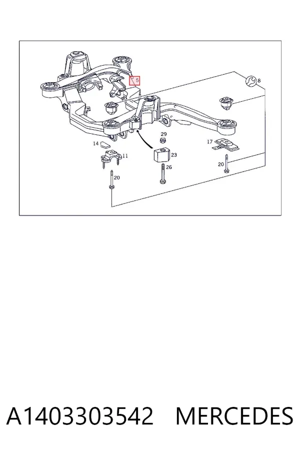 Подрамник передний A1403303542 Mercedes