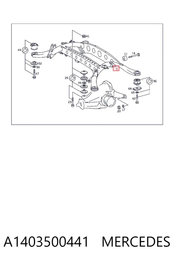 Подрамник задний A1403500441 Mercedes