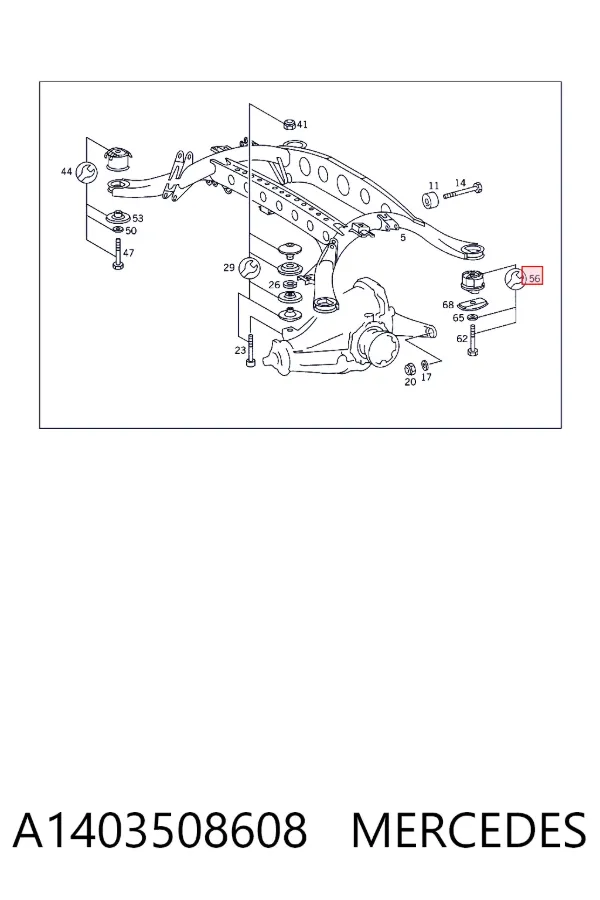 Сайлентблок задней балки A1403508608 Mercedes