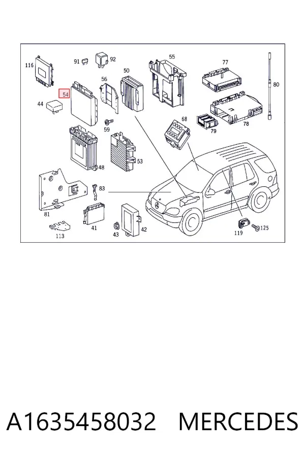 Блок управления ESP A1635458032 Mercedes