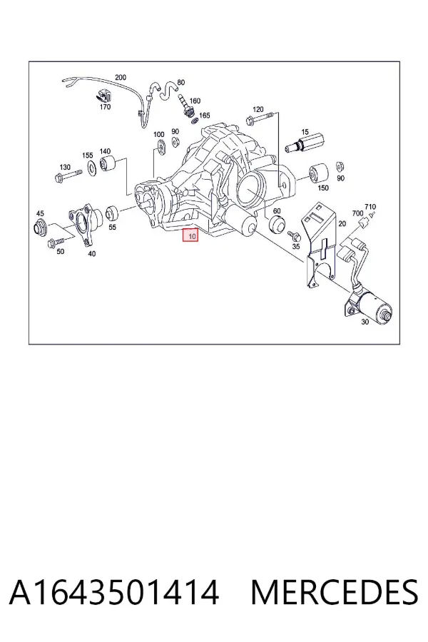 Задний редуктор A1643501414 Mercedes