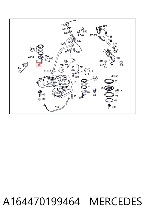 Бензонасос A1644701994 Mercedes