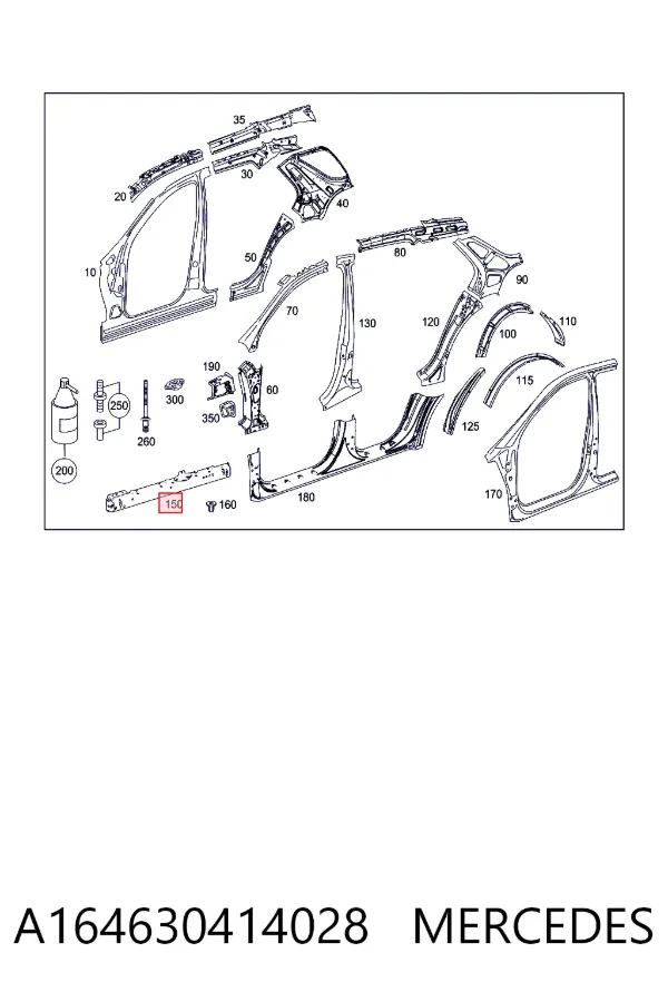  Mercedes A1646304140 цена, от 1690.01 USD