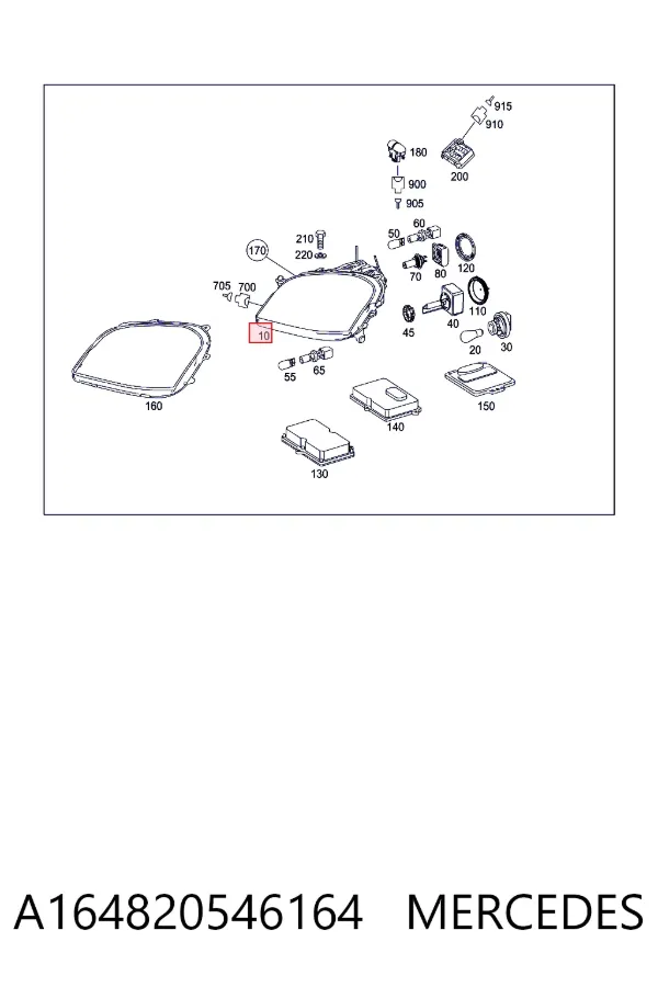 Правая блок фара Mercedes A1648205461 цена, от 268.06 USD