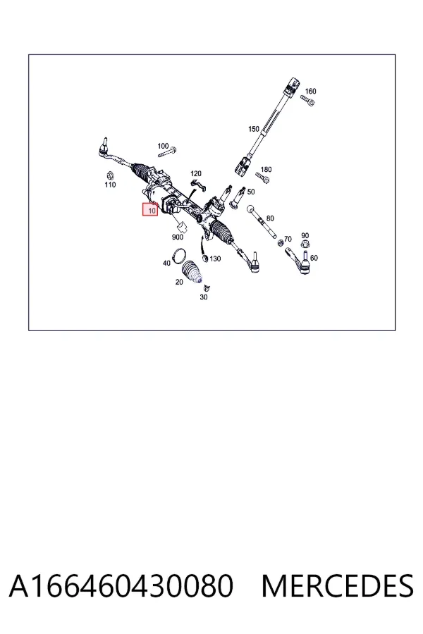 Рулевая рейка A1664604300 Mercedes