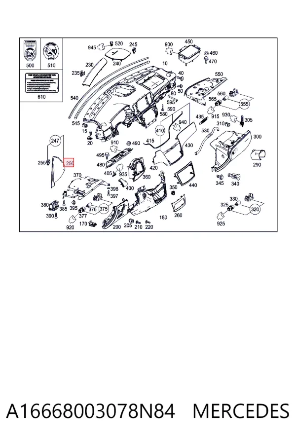  Mercedes A1666800307