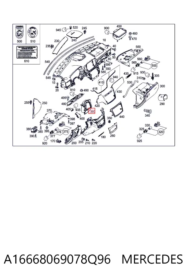  Mercedes A1666806907