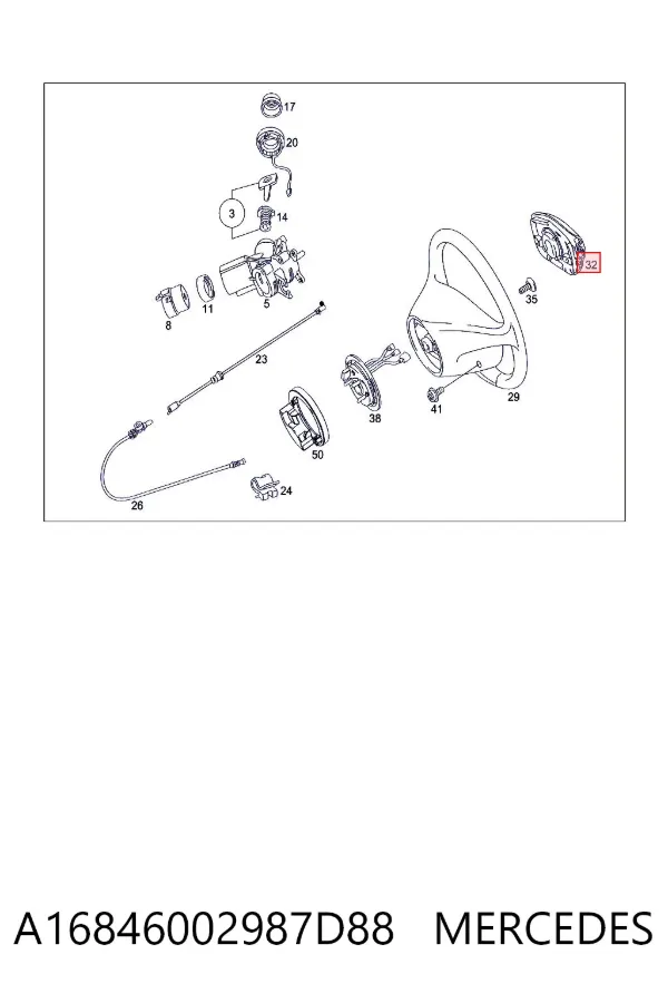 Подушка безопасности водителя A16846002987D88 Mercedes