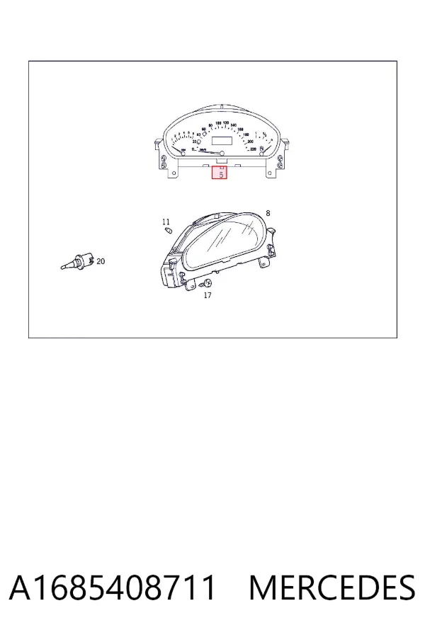 Панель приборов A1685408711 Mercedes
