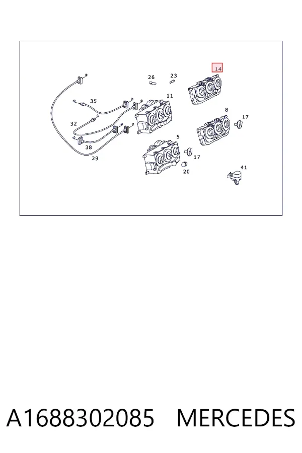 Блок управления кондиционером A1688302085 Mercedes