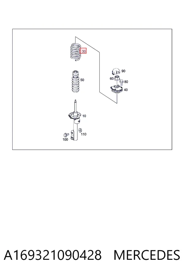 Пружина амортизатора передняя Mercedes A1693210904 цена, от 34.03 USD