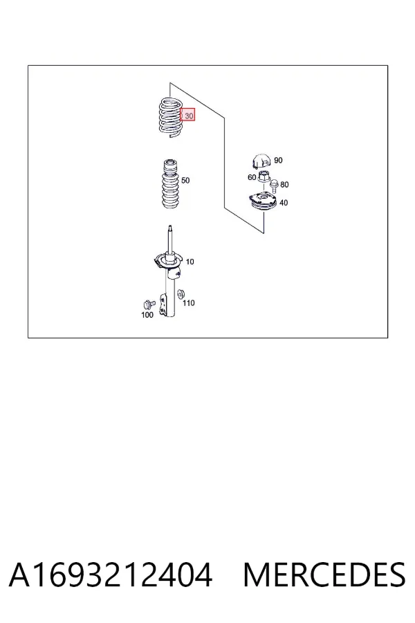 Передняя пружина A1693212404 Mercedes