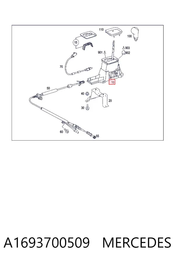 Кулиса переключения передач A1693700509 Mercedes