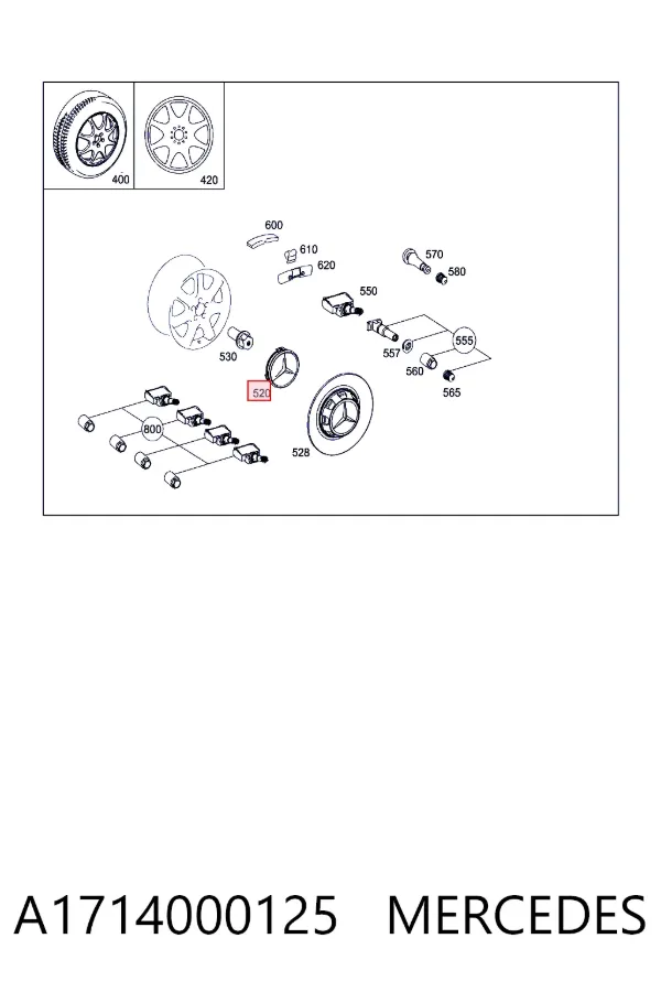 Колпаки A1714000125 Mercedes