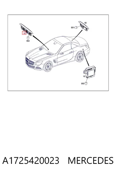 Дисплей парктроника MERCEDES A1725420023