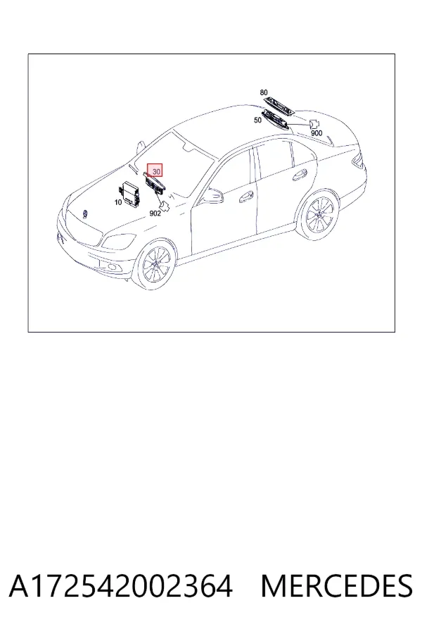 Дисплей парктроника A172542002364 Mercedes