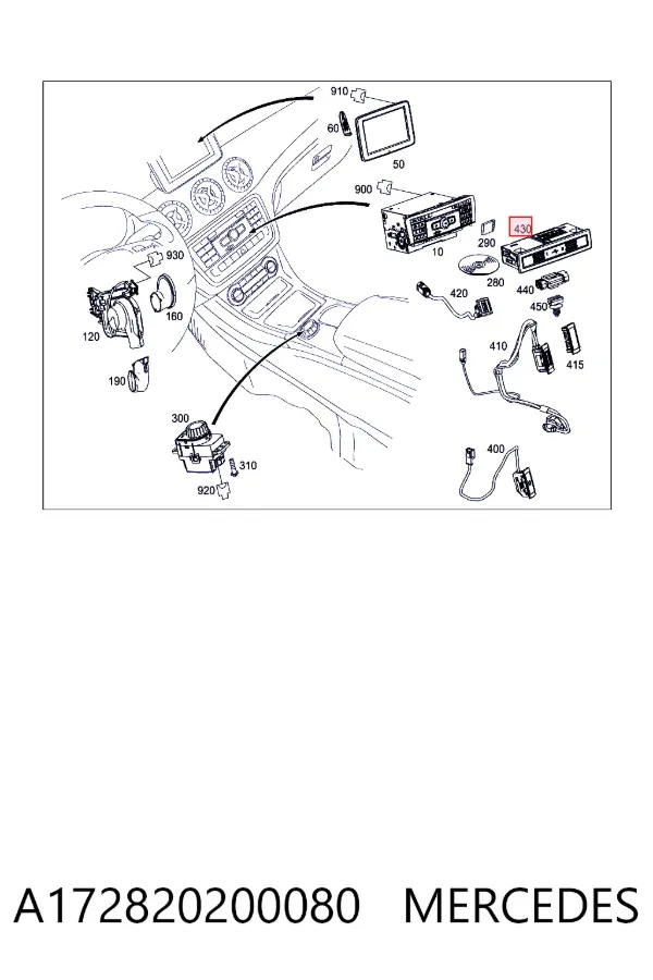 USB-разветвитель A1728202000 Mercedes