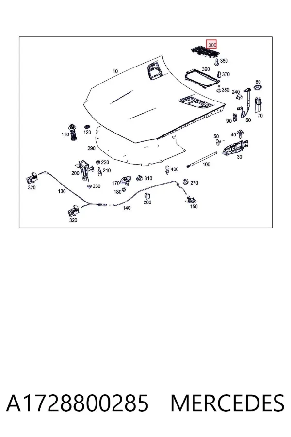 Решетка радиатора A1728800285 Mercedes