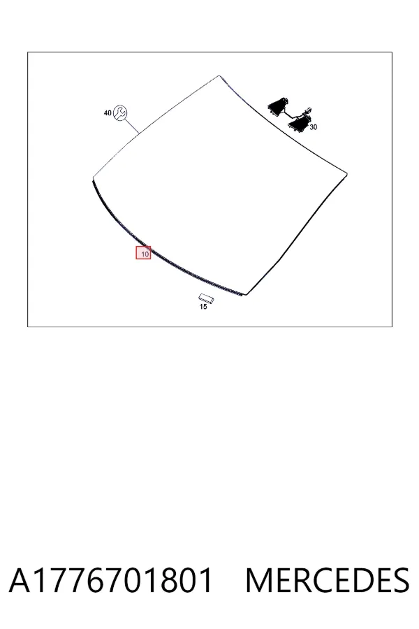 Лобовое стекло A1776701801 Mercedes