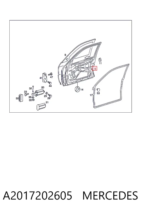 Дверь передняя правая A2017202605 Mercedes