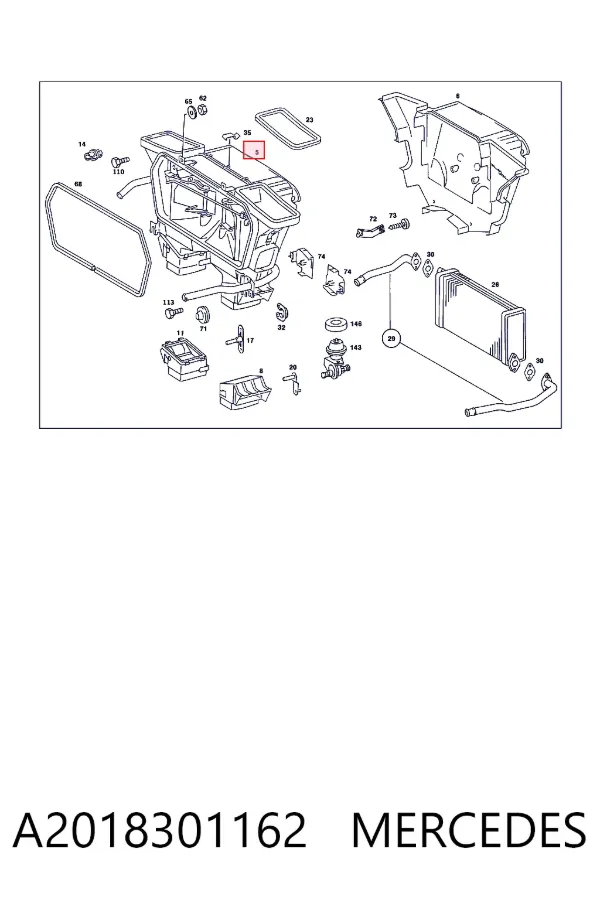 Корпус печки в сборе A2018301162 Mercedes