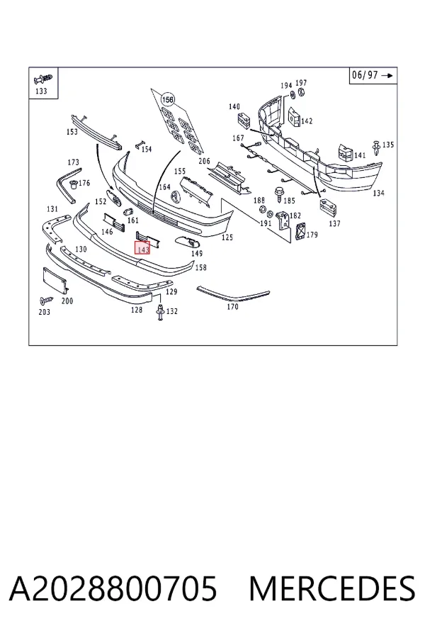 A2028800705 Mercedes
