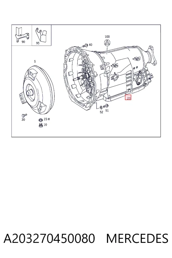 Коробка передач автомат Mercedes A2032704500 цена, от 273.85 USD