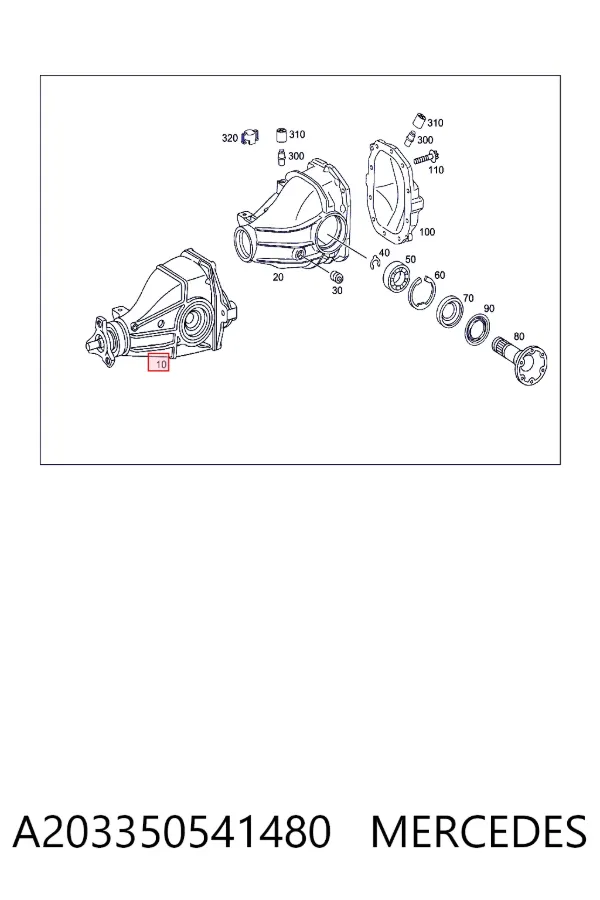 Редуктор заднего моста Mercedes A2033505414