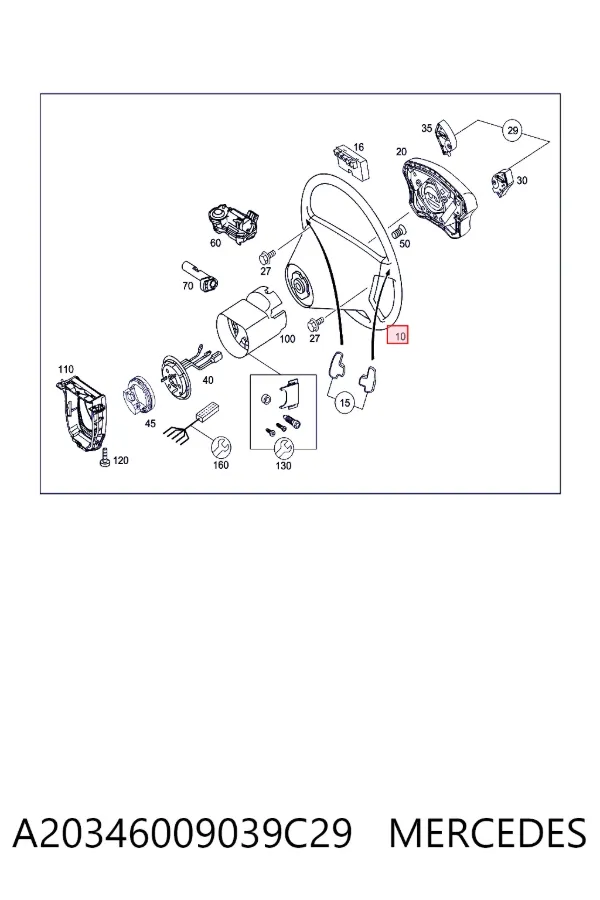 Руль A20346009039C29 Mercedes