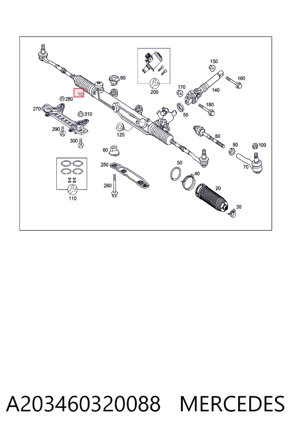 A2034603200 Mercedes Управление рулевое в сборе