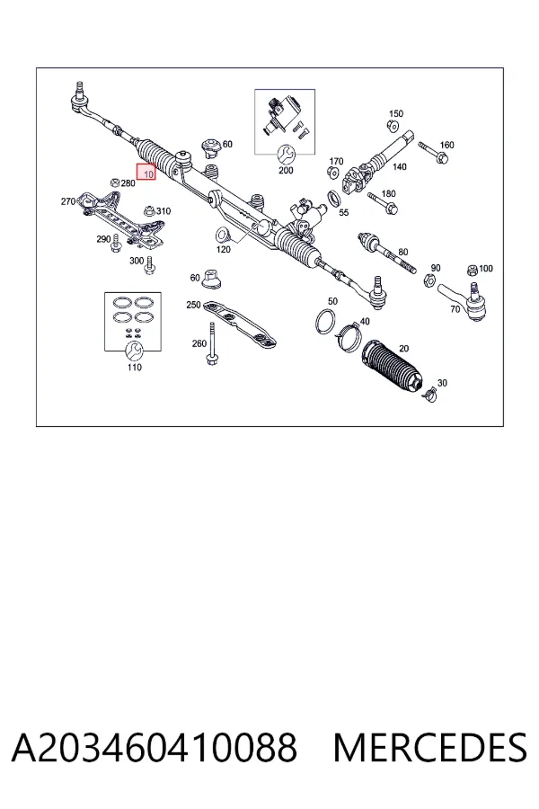A2034604100 Mercedes Управление рулевое в сборе