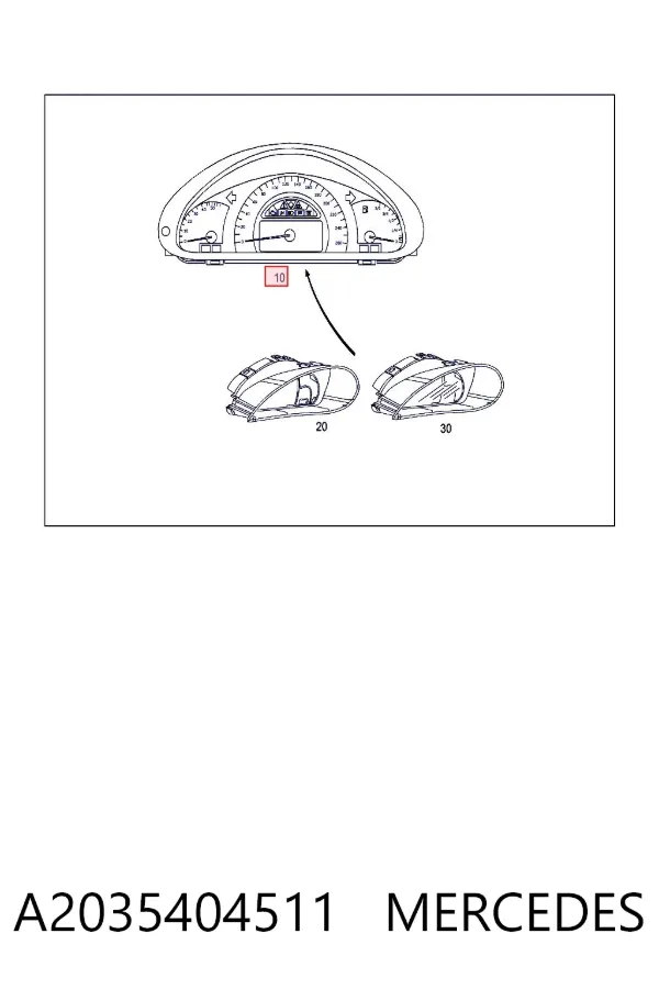 Панель приборов A2035404511 Mercedes