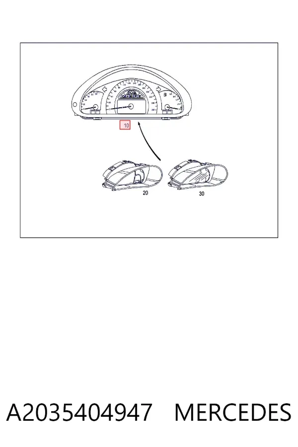 Панель приборов A2035404947 Mercedes