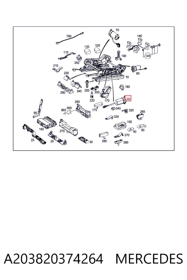  Mercedes A2038203742 цена, от 30.38 USD