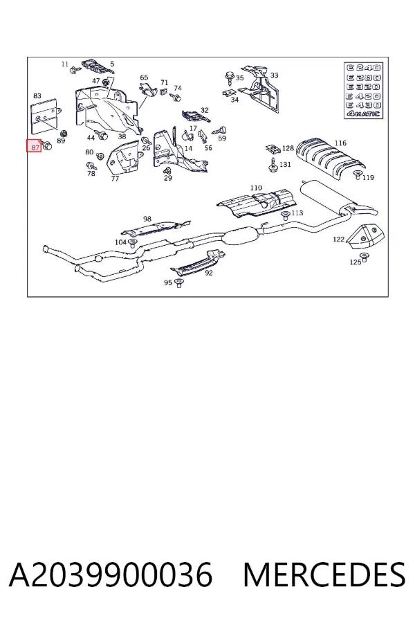  A2039900036 Mercedes