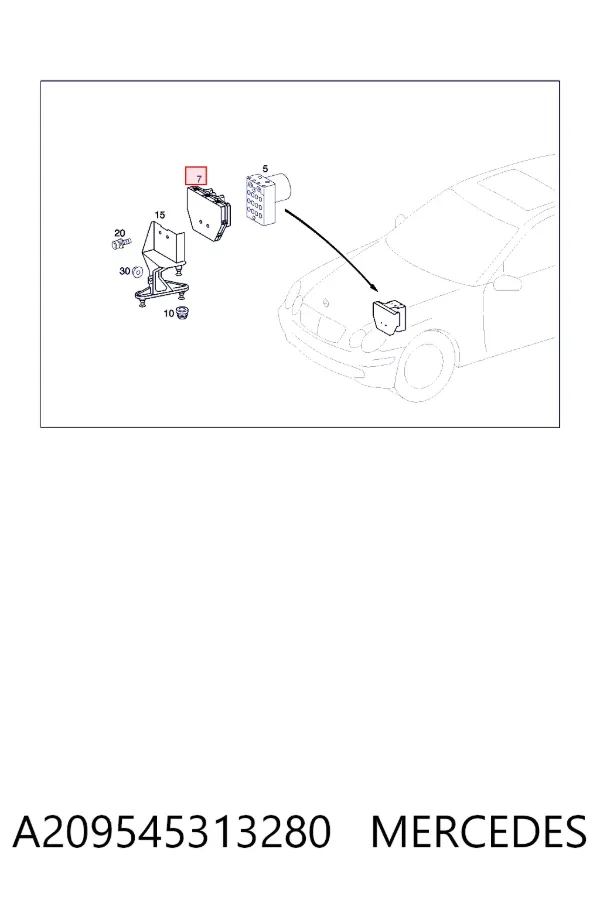 Блок АБС A209545313280 Mercedes