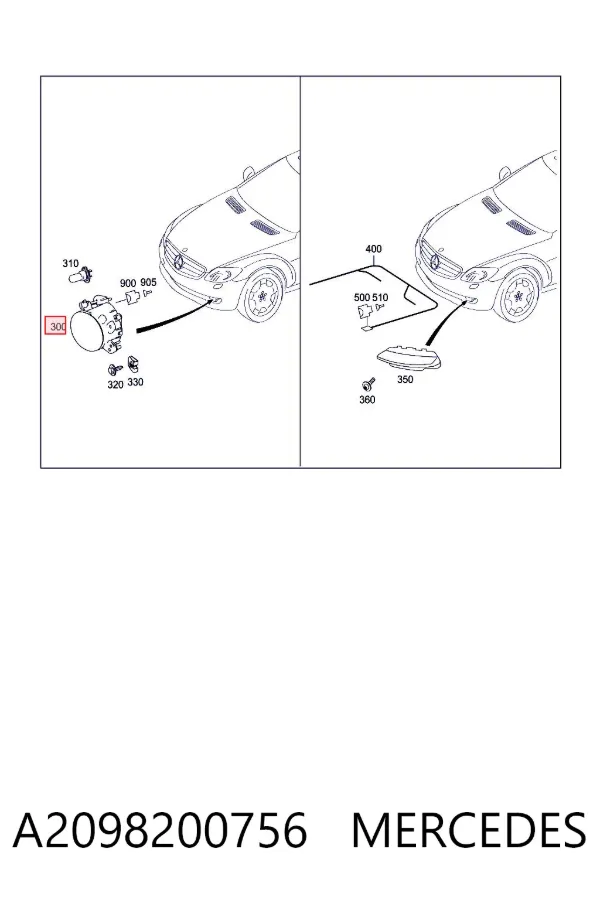 Фара противотуманная левая A2098200756 Mercedes