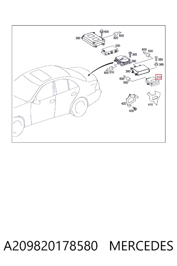  Mercedes A2098201785 цена, от 68.01 USD