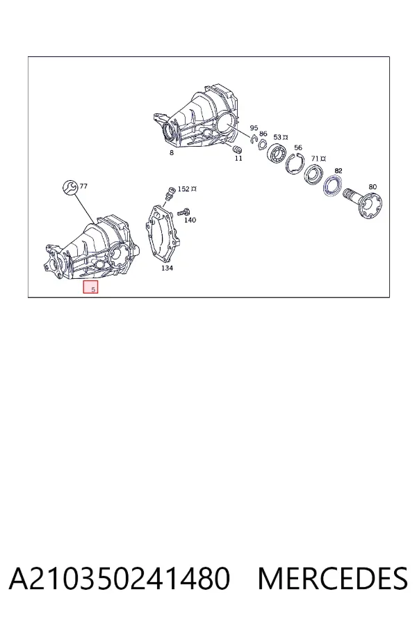 Купить A2103502414 Mercedes Задний редуктор