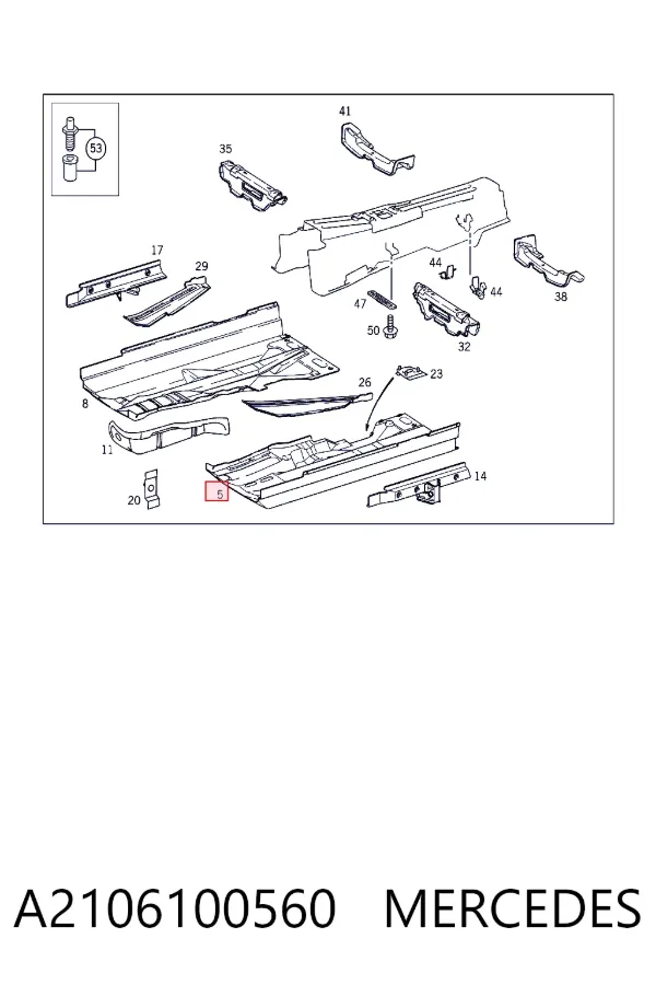 Днище кузова A2106100560 Mercedes