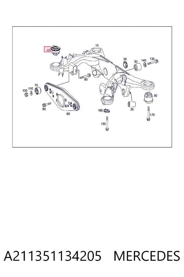 Сайлентблок задней балки A211351134205 Mercedes
