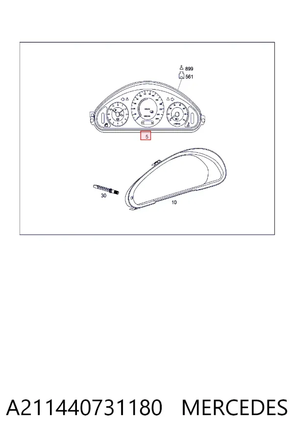 Приборная доска Mercedes A2114407311