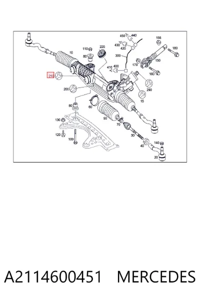 Трубки рулевой рейки MERCEDES A2114600451