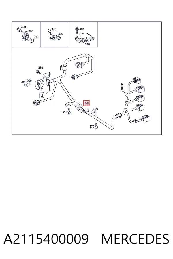 Жгут проводов АКПП A2115400009 Mercedes