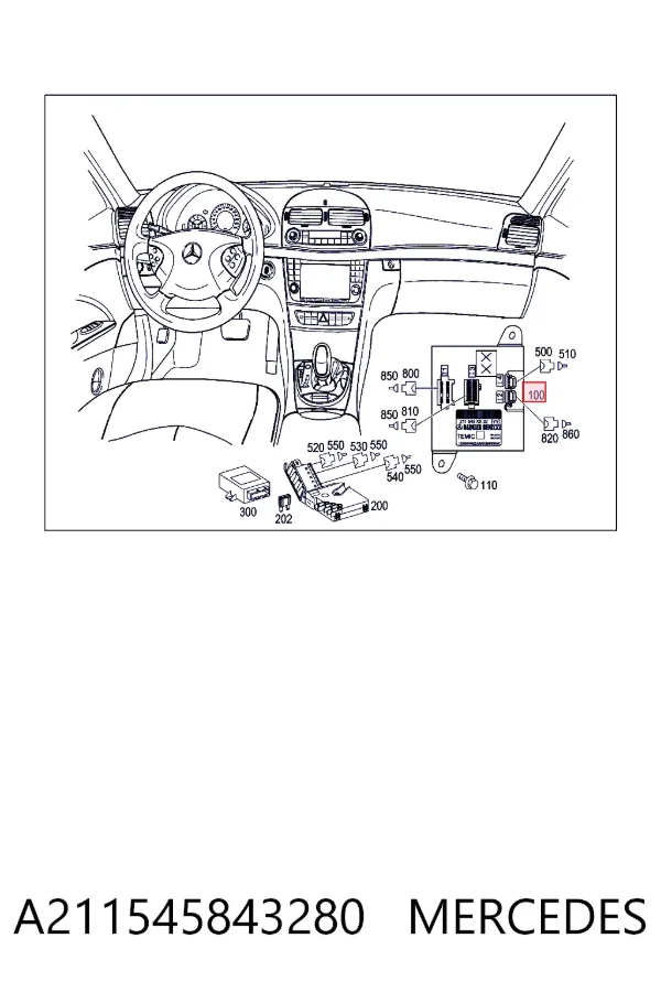 A2115458432 Mercedes Блок управления сигналами SAM