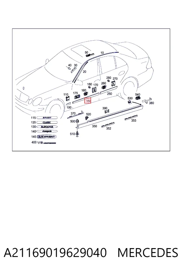  Mercedes A2116901962 цена, от 13.66 USD