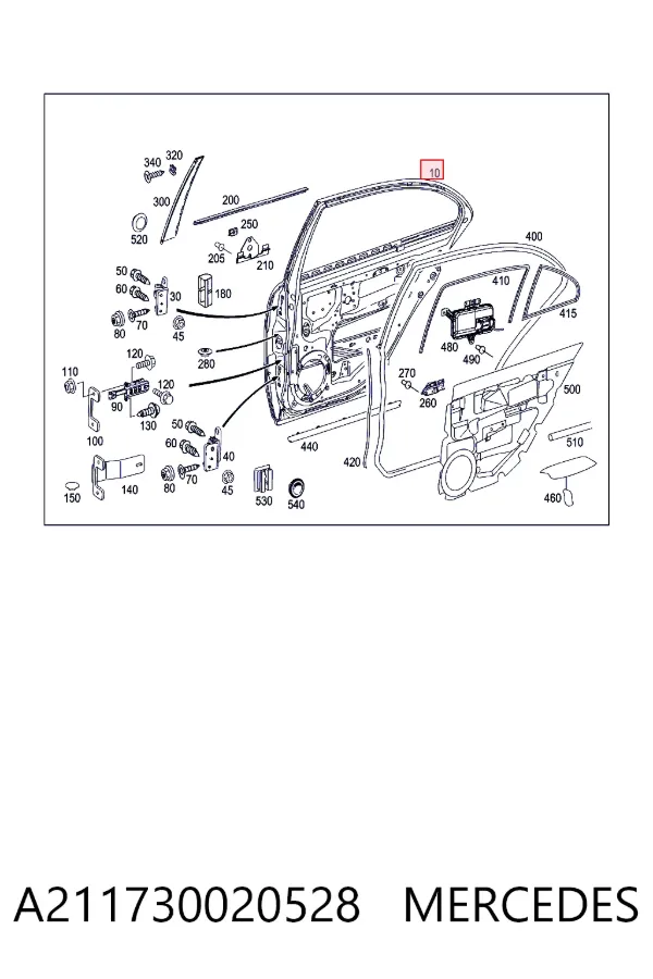 Дверь пассажирская задняя правая Mercedes A2117300205 цена, от 43.98 USD