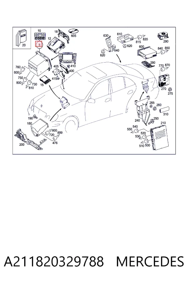 Магнитола (радио AM/FM) Mercedes A2118203297 цена, от 190.04 USD